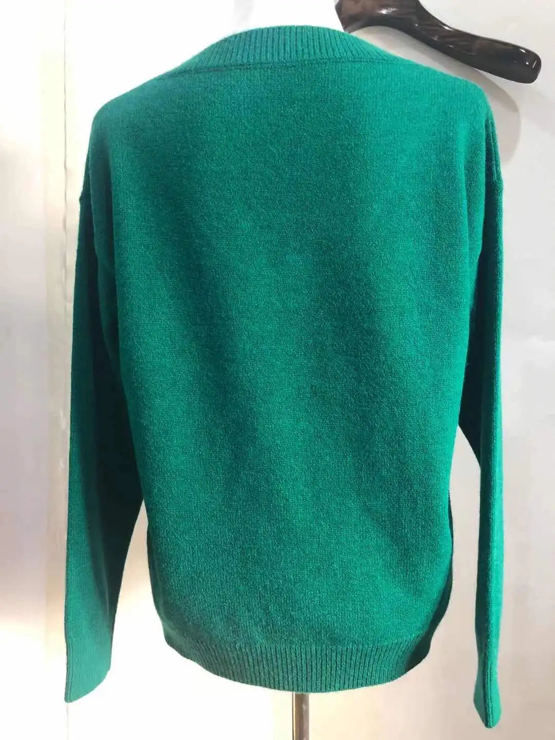 Sweater Women Pullover Knitting Top Jumper V Neck Solid Color Thick Knitwear 2025 Autumn Winter Knitted Tops Office Lady Casual