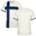 Norway Soccer Jersey Red Base Crew Cuffs Splash Cross Flag Graphic White No.9 National Detail 2026 Crest Fan Football Shirt
