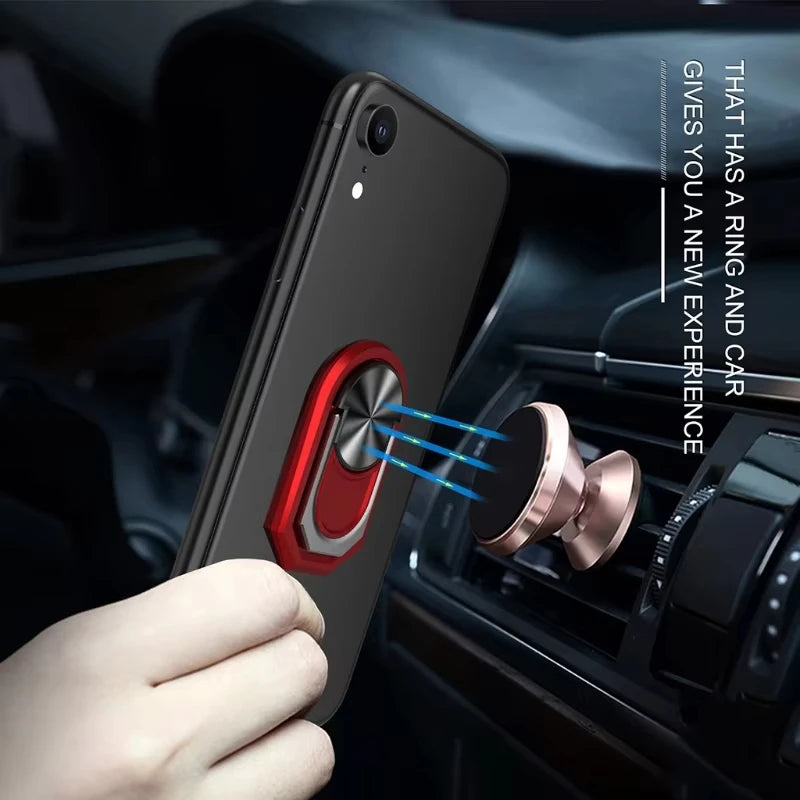 360° Rotation Universal Finger Ring Kickstand Cell Phone Ring Holder Stand Metal Phone Grip for Magnetic Car Mount
