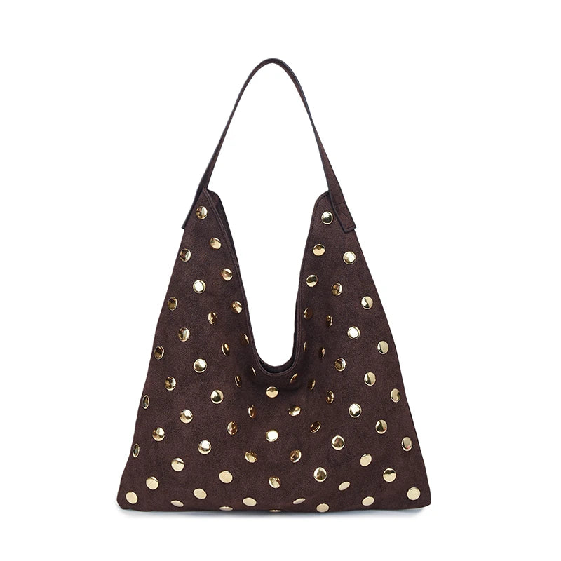Fashion Suede Solid Color Hasp Large Capacity Shoulder Bags 2026 Hot Sale Commuting Sweet Versatile Youth Women's Handbags