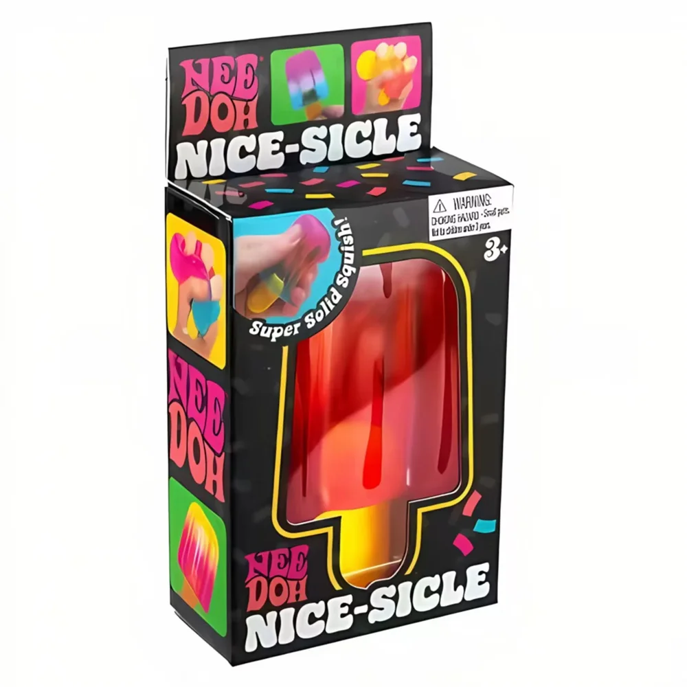 Schylling Needoh Nice Cube Sensory Nice-Sicle Stress Relief Squishy Cube Anti-Anxiety Squeeze Object For Focus ADHD Population