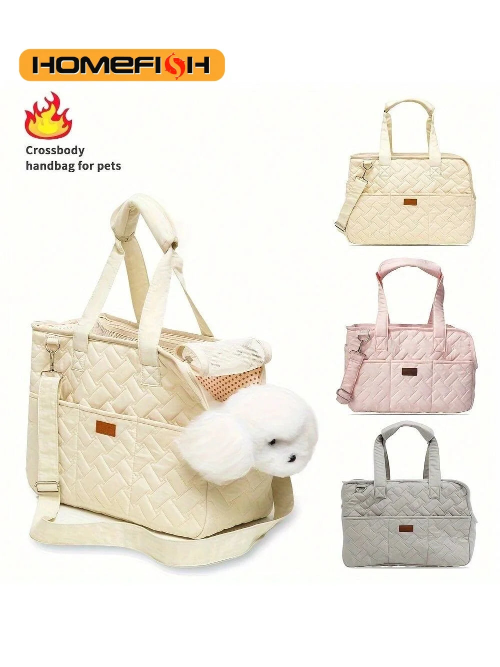 Pet cat dog tote bag, no escape, portable, multifunctional, large capacity, breathable, horizontal bag, portable soft bag