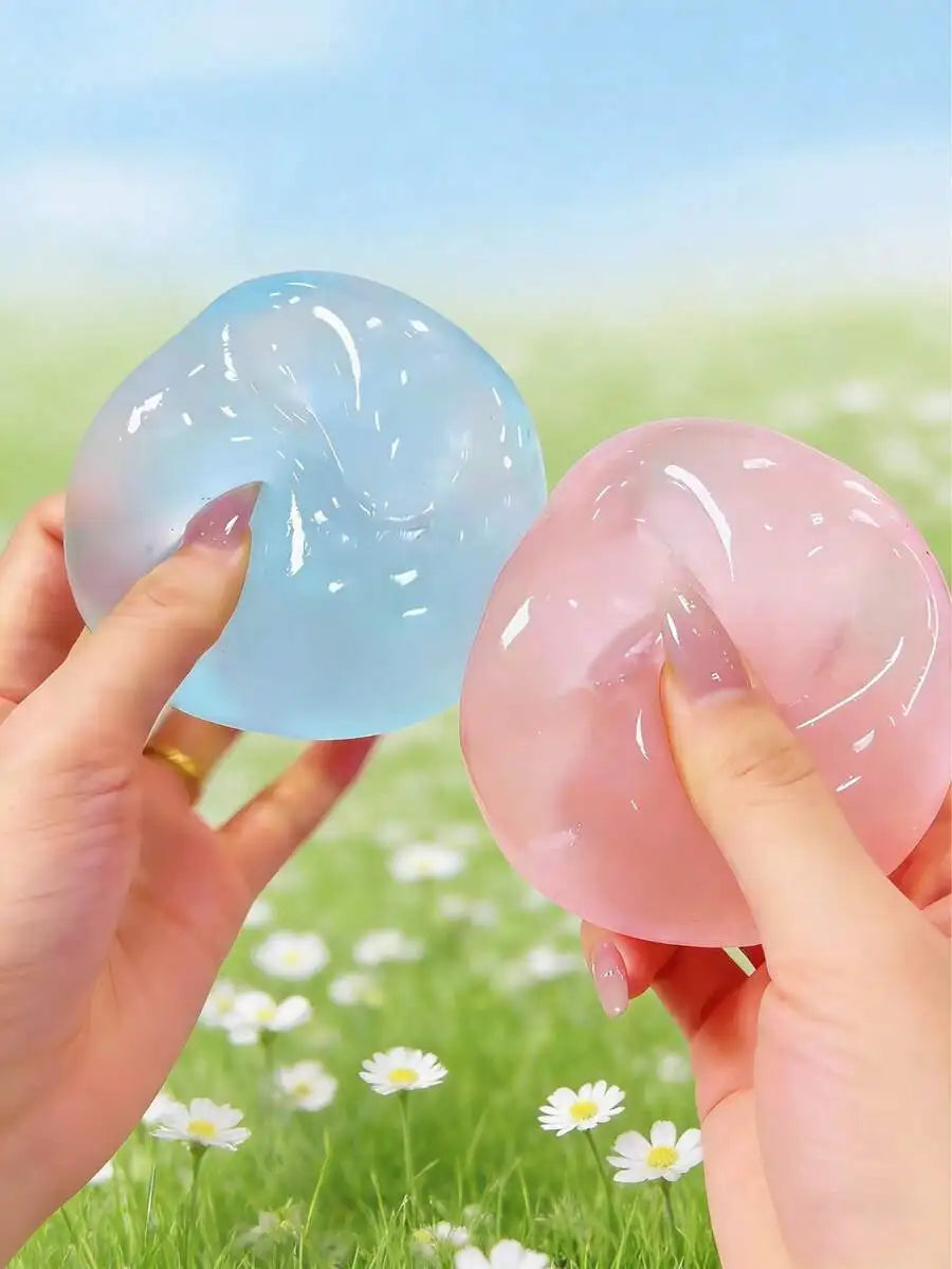 Moldable Slow Rebound Blue Coconut Oil Handmade Squeezing Ball, 5cm Round Malt Stress Relief Squeeze Toy 2026 NEW