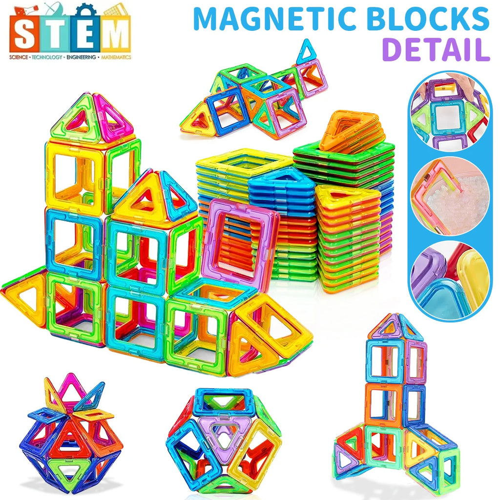 Magnetic Building Blocks DIY Magnets Toys STEM Toys Construction Toys Learning Educational Magnet Toys, Puzzle Birthday Gifts