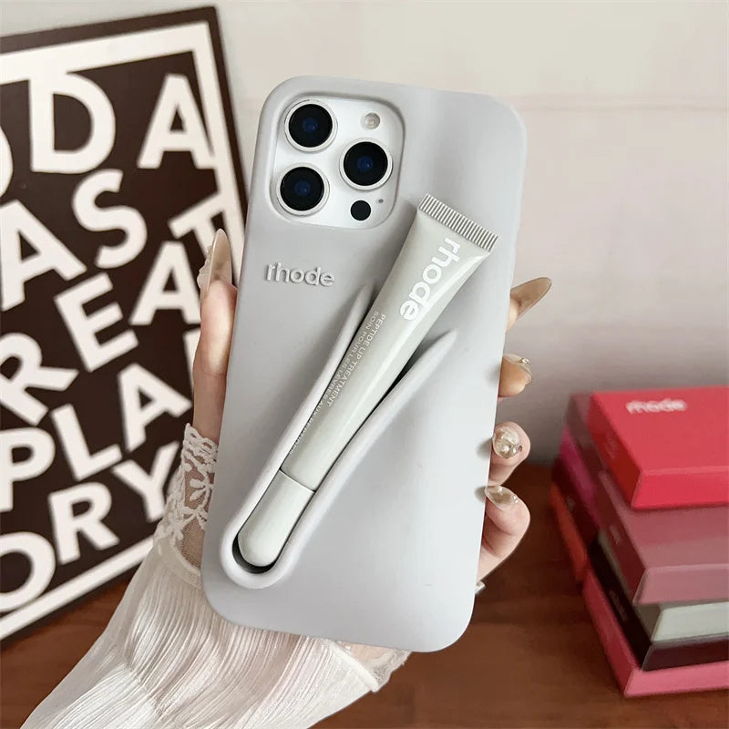 Autumn Ribbon Toast Raspberry Espresso Vanilla Lip Gloss Case For iPhone 17 16E 16 12 13 14 15 11 Pro Max Plus Phone Cover