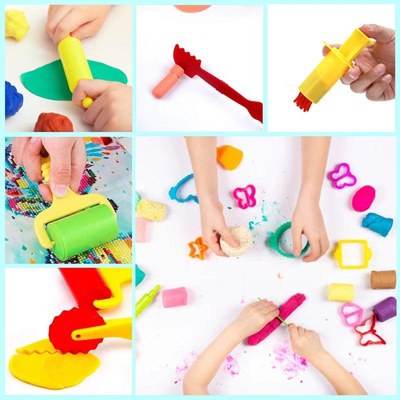 Playdough Tools Play Dough Set For Kids Letters Numbers Symbols Cutter Roller Alphabet Playdough Stamps Clay Accessories DIY Toy