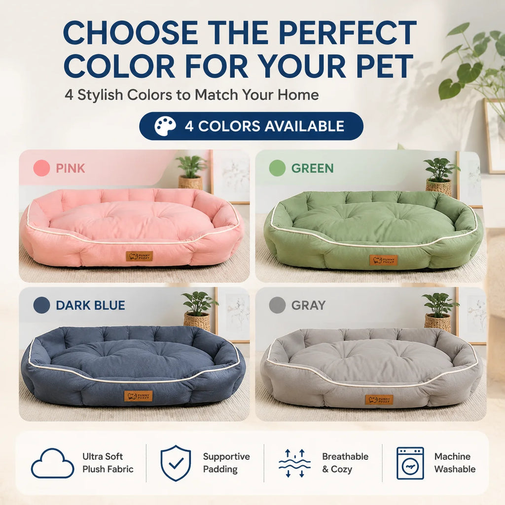 Dog Bed Orthopedic Plush Calming Sofa Pet Bed Donut Nest Soft Washable PP Cotton Support Cushion for Small Medium Large Dogs