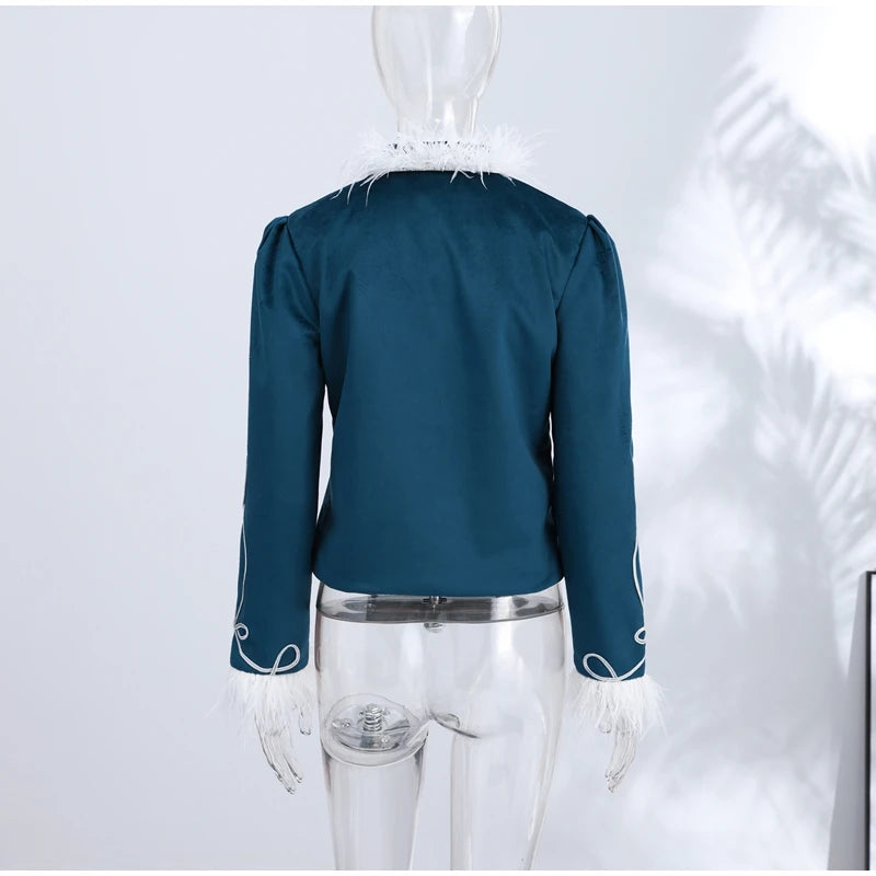 Napoleon Women Jackets Coat Solid Single Breasted Pad Shoulder Loose Outwear 2026 Female Spring New Chic Elegant Coats Jackets