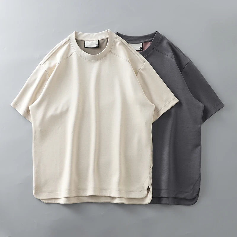 DUKEEN Modal Fabric T Shirts for Men 2025 Summer New Coolness Quick-Drying Shorts-Sleeve Tops Oversized Men's Clothing