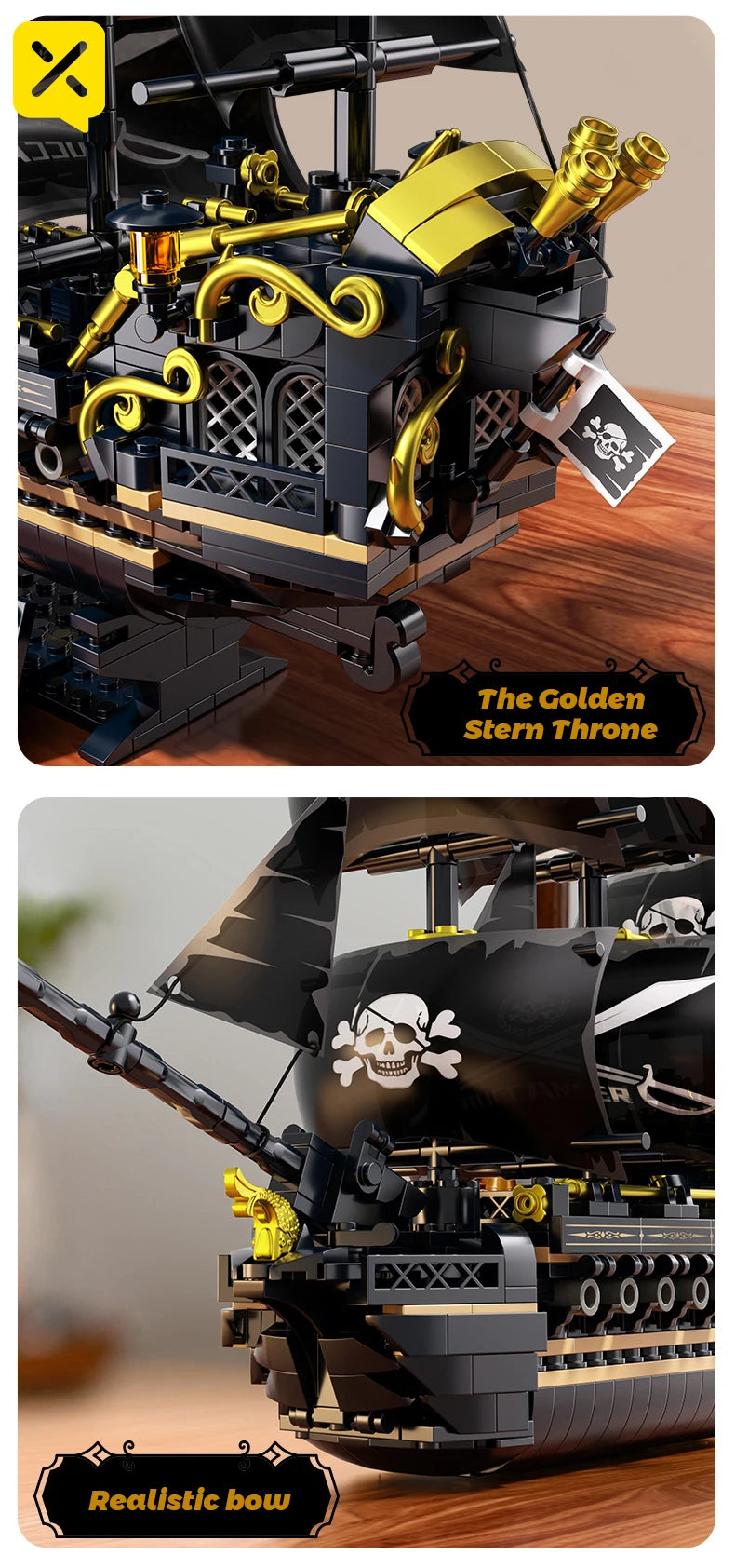 Pirate Ship Building Blocks Vessel Sailboat Model Bricks City Traffic Series Creative Desktop Decoration Toys For Children Gifts