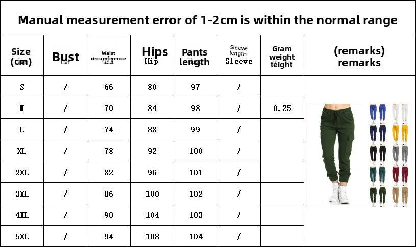 2026Women's Workwear Casual Pants with Elastic Waist, Drawstring, and Side Pockets
