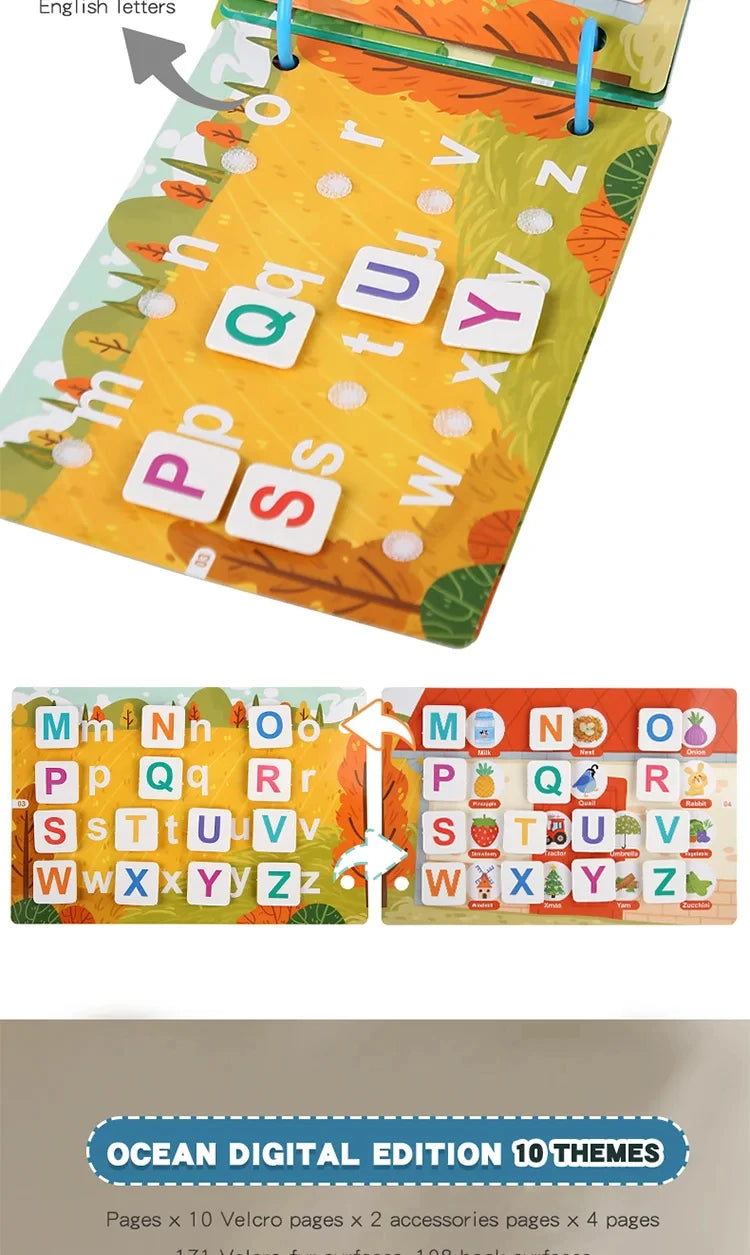 Busy Books Montessori Toy for 1 2 3 4 Year Toddlers Educational Activity Book Developing Sensory Board for Fine Motor Skills Toy