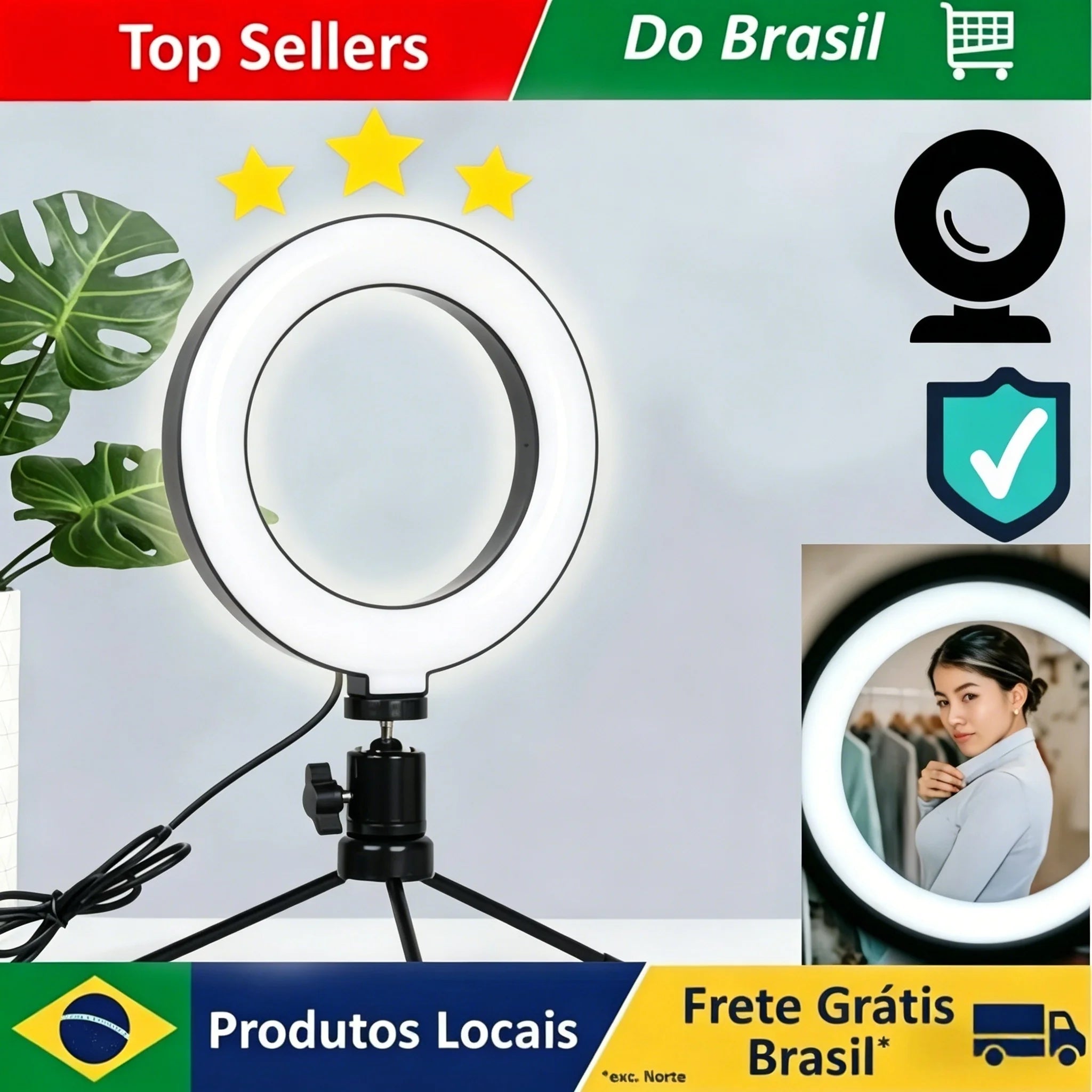 Desk Ring Fill Light 16cm Dimmable LED Ring Light with Tripod Stand Angle Adjustable USB Interface for Video Live Stream Makeup