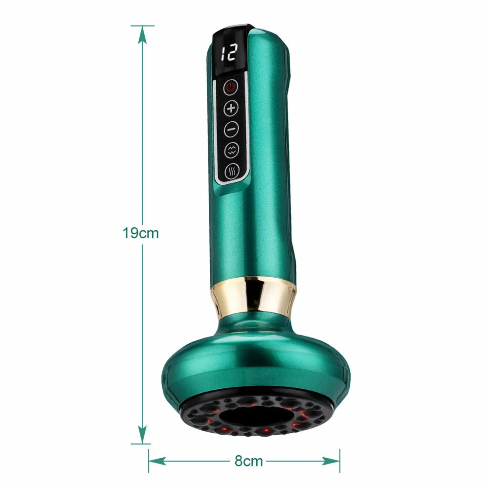 Electric Cupping Device 12 Levels Vacuum Cupping Cans USB Rechargeable Scraping Cupping Cans Suction Massage Apparatus
