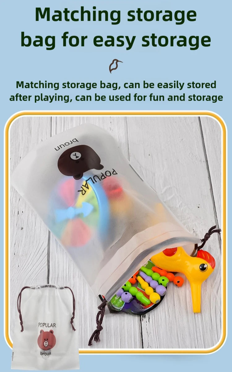 Woodpecker Toys Fishing Catching Insects Small Game Bird Catching Insects Magnetic Puzzle Early Education Training Exercise Toys