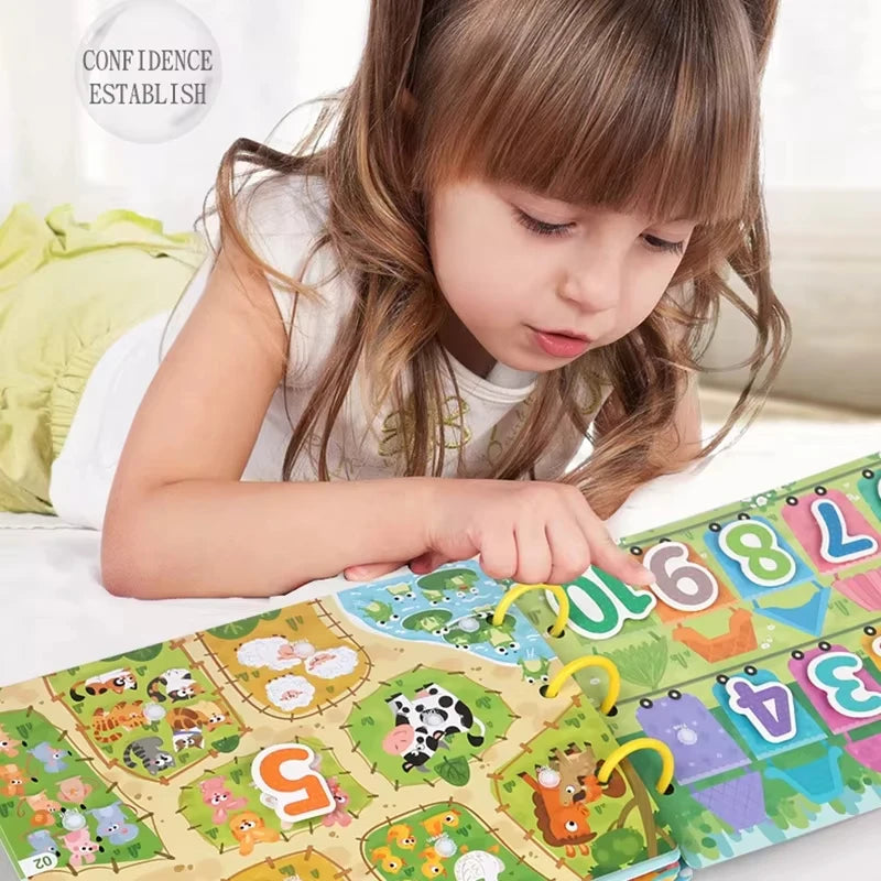 Busy Books Montessori Toy for 1 2 3 4 Year Toddlers Educational Activity Book Developing Sensory Board for Fine Motor Skills Toy