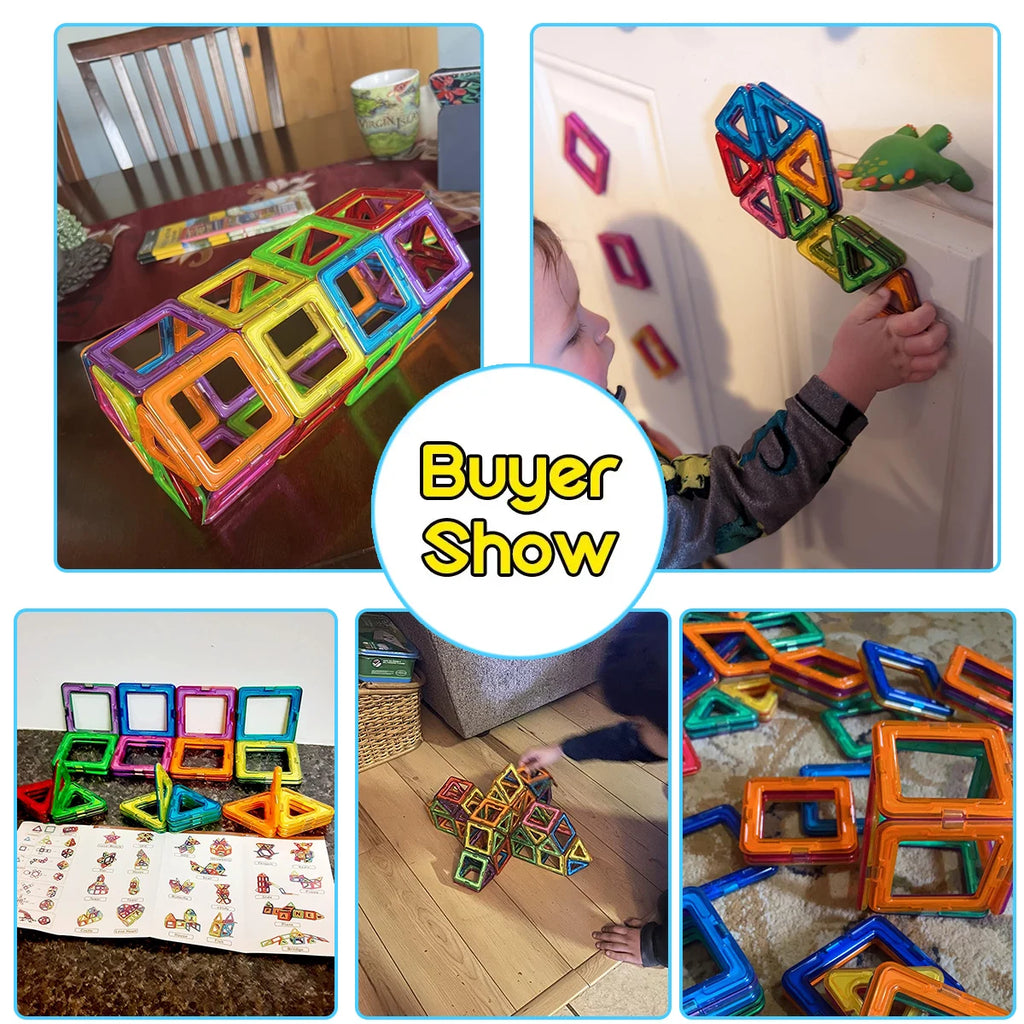Magnetic Building Blocks DIY Magnets Toys STEM Toys Construction Toys Learning Educational Magnet Toys, Puzzle Birthday Gifts