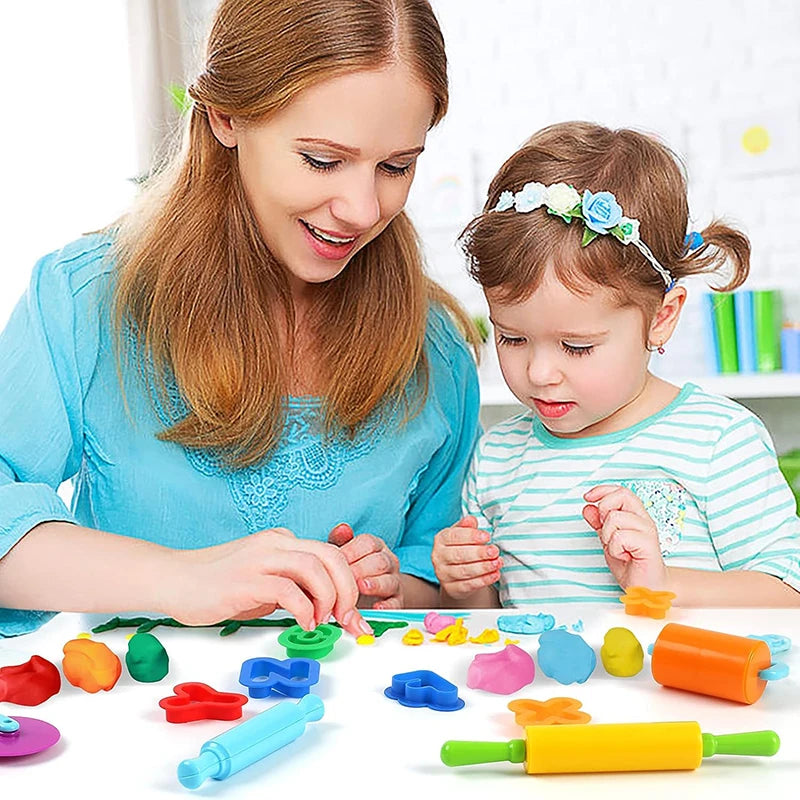 Playdough Tools Play Dough Set For Kids Letters Numbers Symbols Cutter Roller Alphabet Playdough Stamps Clay Accessories DIY Toy