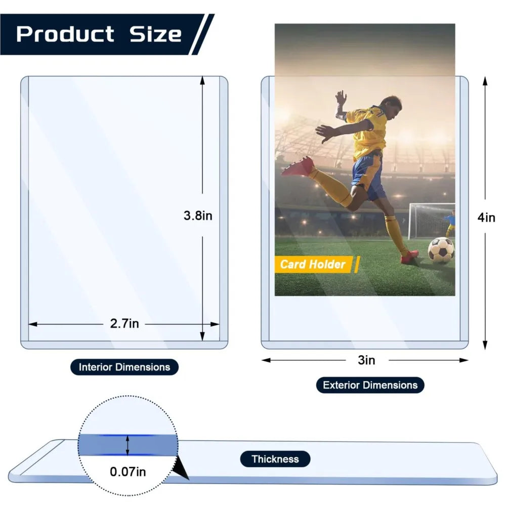 25-100pcs 3" x 4" Hard Card Sleeve Clear Anti Scratch Protector For Pokemon Game Baseball Sports Card Trading Protect Toploaders