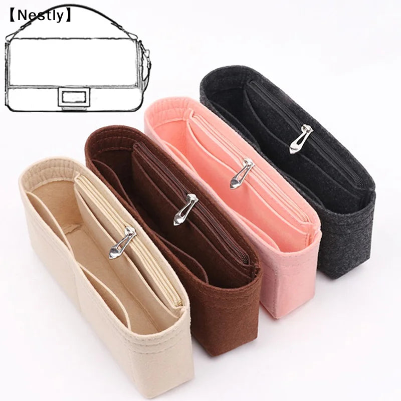 1PC Felt Insert Bag Organizer, Makeup Organizers, Liner Perfect for Brand Women's Handbags For And Cosmetic Bags〔Nest〕