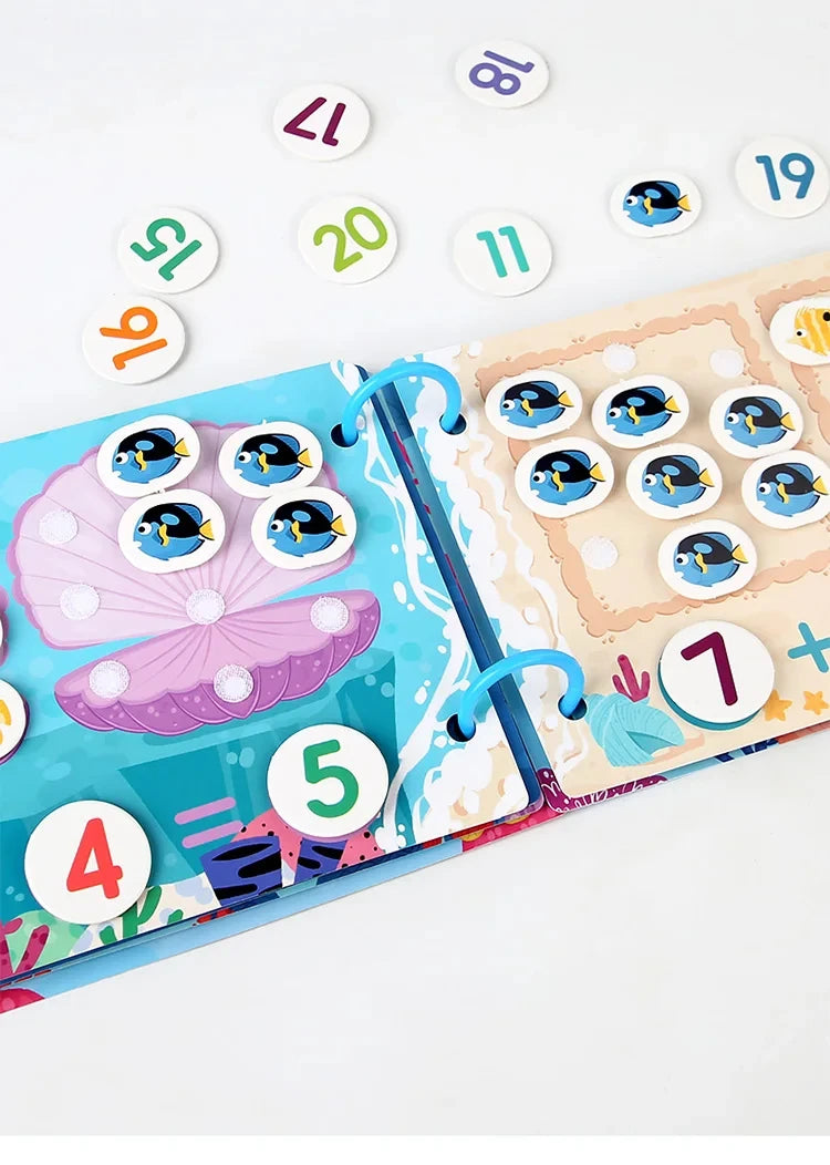 Busy Books Montessori Toy for 1 2 3 4 Year Toddlers Educational Activity Book Developing Sensory Board for Fine Motor Skills Toy