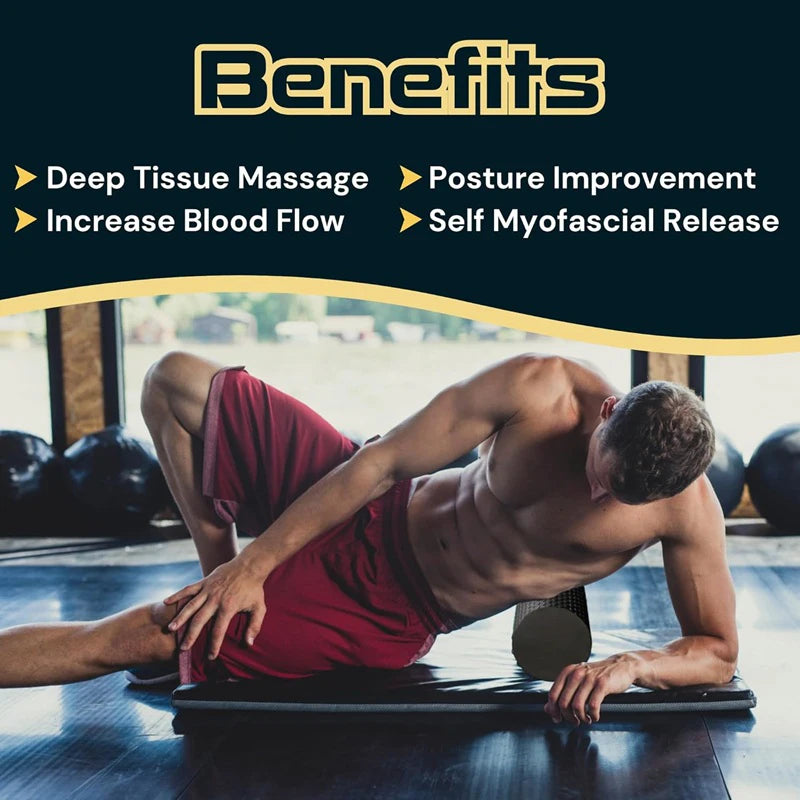 Yoga Foam Roller EVA High Density Yoga Columnor Pilates Foam Roller Exercise Back Massage Roller Home Fitness Equipment