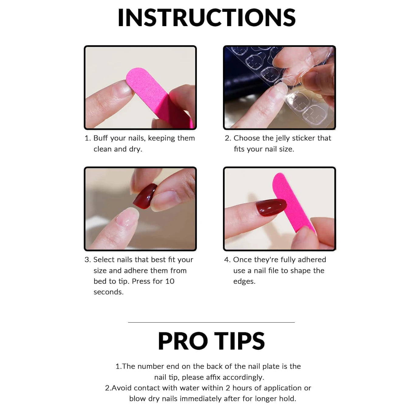 24 PCs Short French Minimalist Nails with 1 Jelly and 1 Nail File