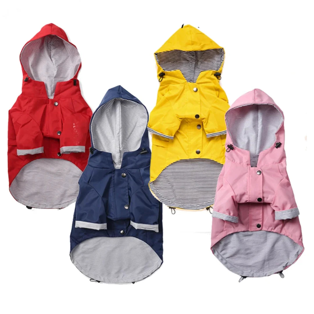 Fashion Multi Colors Dog Rain Coat Pet Waterproof Jacket S-5XL Medium Large Dog Clothing Hoodies