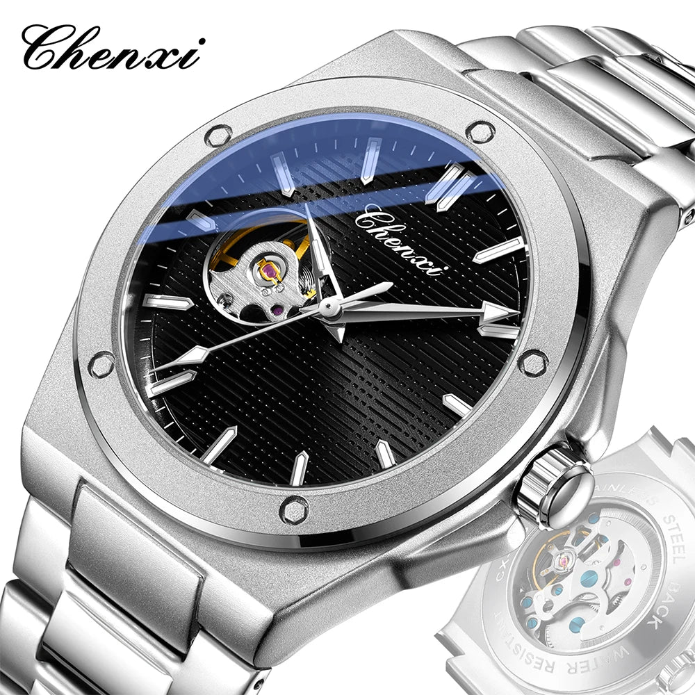 CHENXI 2026 Mechanical Man Watch Automatic Luminous Water-Resistant Steel Bracelet Fashion Mechanical Wristwatches Men