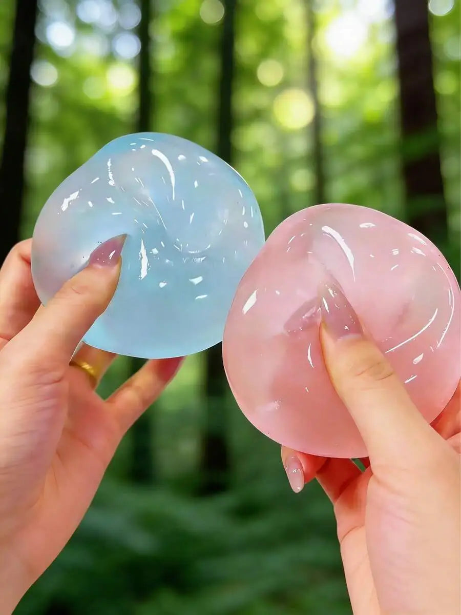 Moldable Slow Rebound Blue Coconut Oil Handmade Squeezing Ball, 5cm Round Malt Stress Relief Squeeze Toy 2026 NEW