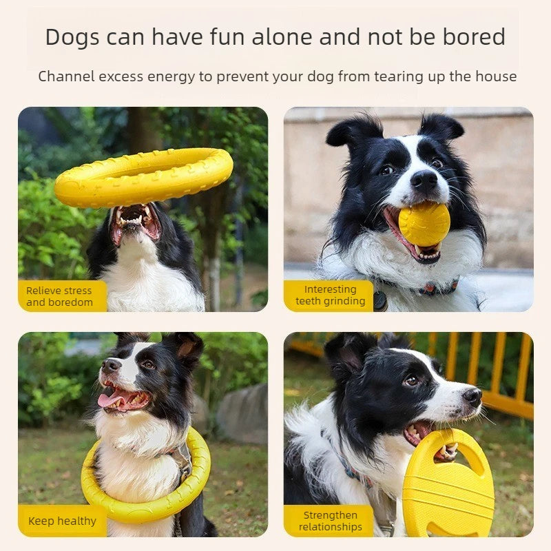 1/3 Piece EVA Pet Toy Indestructible Dog Frisbee, Toy for Self-Entertainment and Relieving Boredom, Pet Ball for All Dogs