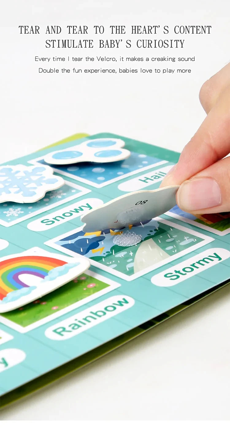 Busy Books Montessori Toy for 1 2 3 4 Year Toddlers Educational Activity Book Developing Sensory Board for Fine Motor Skills Toy