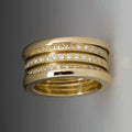Huitan Luxury Rings with Shiny Cubic Zirconia Delicate Temperament Finger Accessories for Women Noble Stylish Engagement Jewelry
