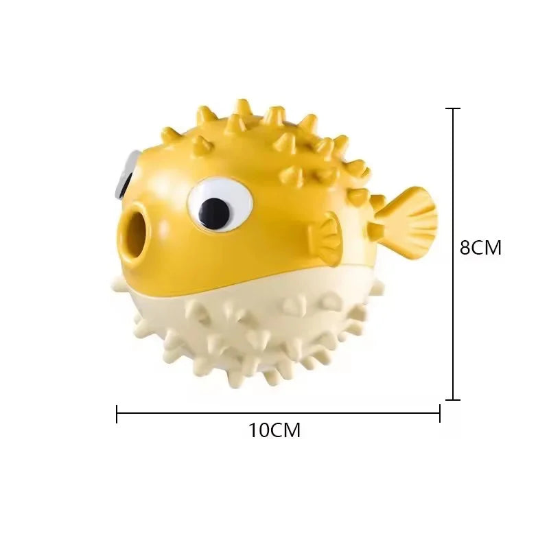 Bouncing Fish Built In Bell Pet Toy Treat Dispensing Chew Ball Molar Interactive Play Toy For Puppy All Size Dogs Relieve Boredo