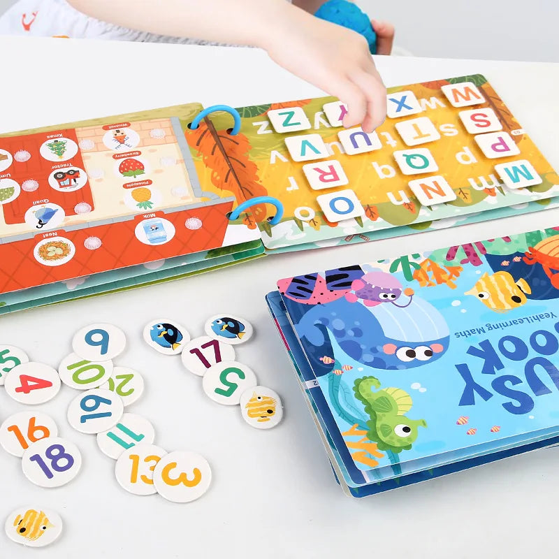 Busy Books Montessori Toy for 1 2 3 4 Year Toddlers Educational Activity Book Developing Sensory Board for Fine Motor Skills Toy