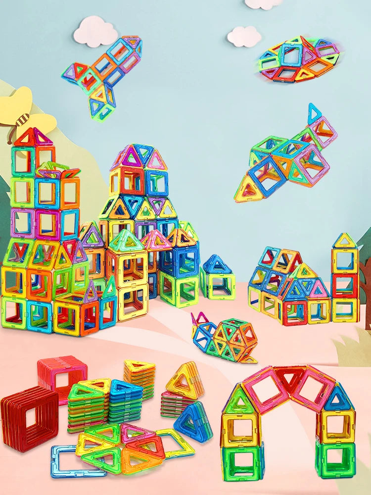 Magnetic Building Blocks DIY Magnets Toys STEM Toys Construction Toys Learning Educational Magnet Toys, Puzzle Birthday Gifts