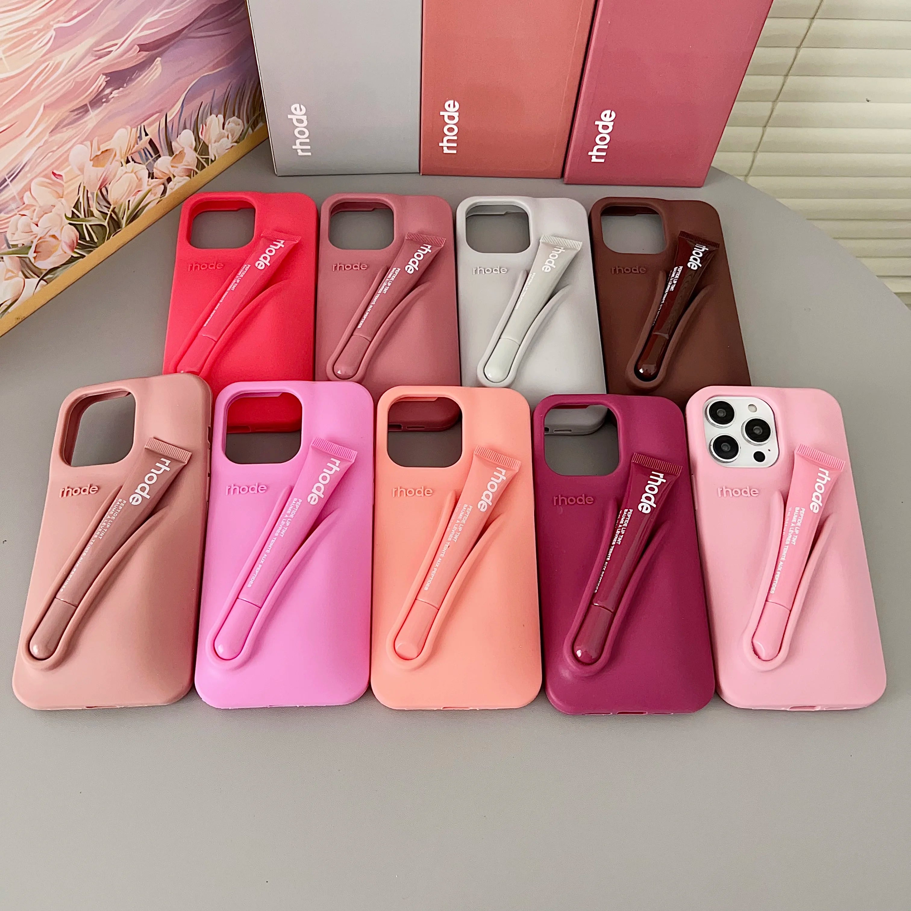 Autumn Ribbon Toast Raspberry Espresso Vanilla Lip Gloss Case For iPhone 17 16E 16 12 13 14 15 11 Pro Max Plus Phone Cover