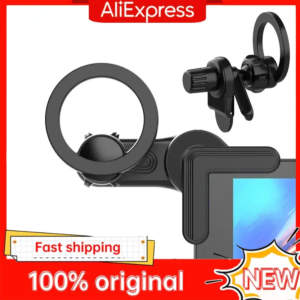 Universal Magnetic Phone Holder for Car Display Screen 360 Degree Rotation Strong Magnet Car Mount for iPhone 15 MagSafe Xiaomi
