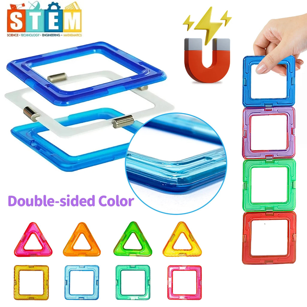 Magnetic Building Blocks DIY Magnets Toys STEM Toys Construction Toys Learning Educational Magnet Toys, Puzzle Birthday Gifts