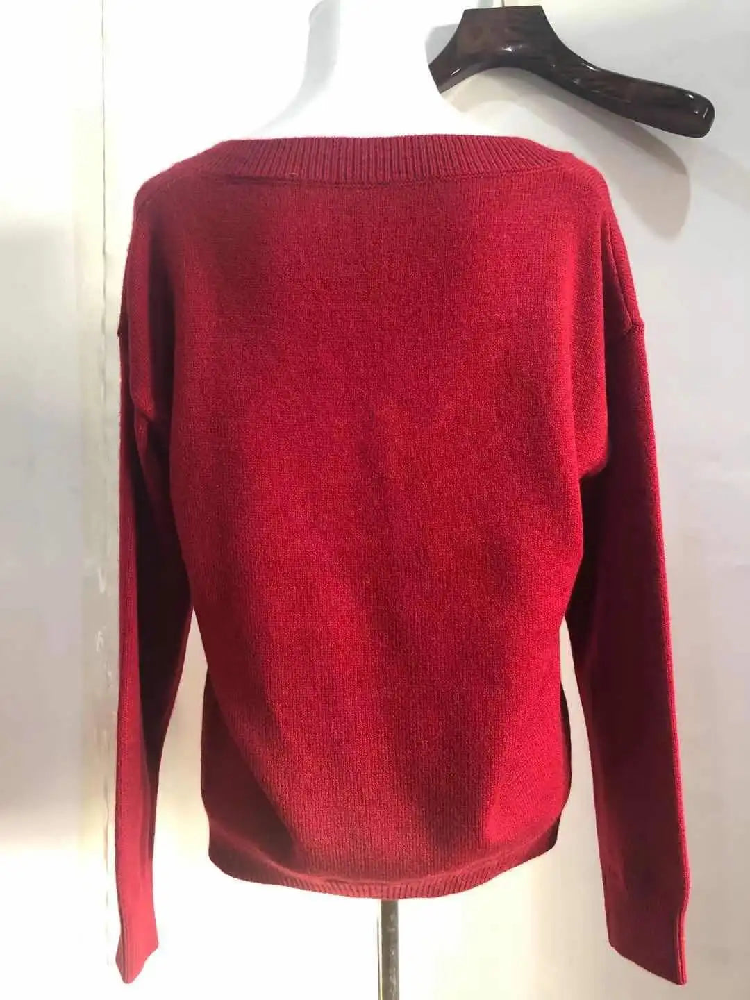 Sweater Women Pullover Knitting Top Jumper V Neck Solid Color Thick Knitwear 2025 Autumn Winter Knitted Tops Office Lady Casual