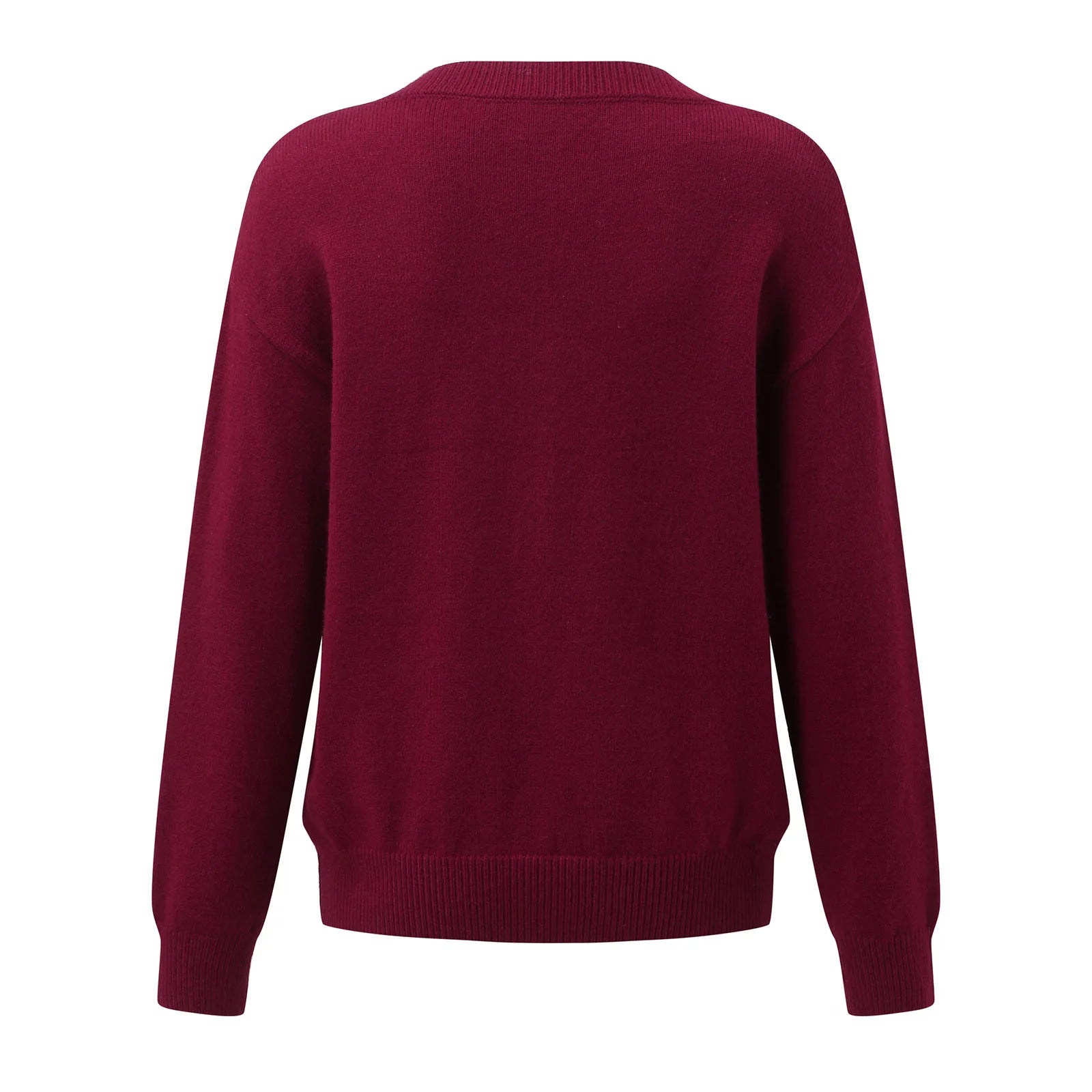 Sweater Women Pullover Knitting Top Jumper V Neck Solid Color Thick Knitwear 2025 Autumn Winter Knitted Tops Office Lady Casual
