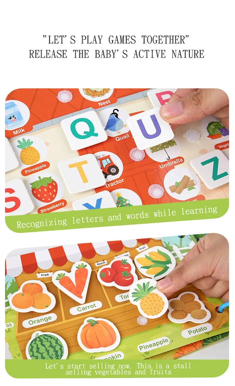 Busy Books Montessori Toy for 1 2 3 4 Year Toddlers Educational Activity Book Developing Sensory Board for Fine Motor Skills Toy
