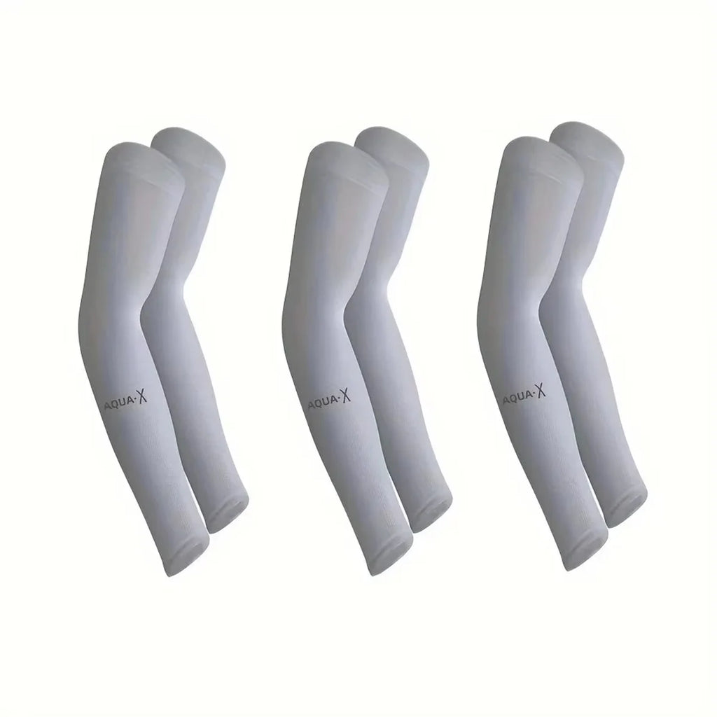 3pcs ice sleeves men's sun protection sleeves women's summer sun protection sleeves ice silk sleeves outdoor cycling gloves arm