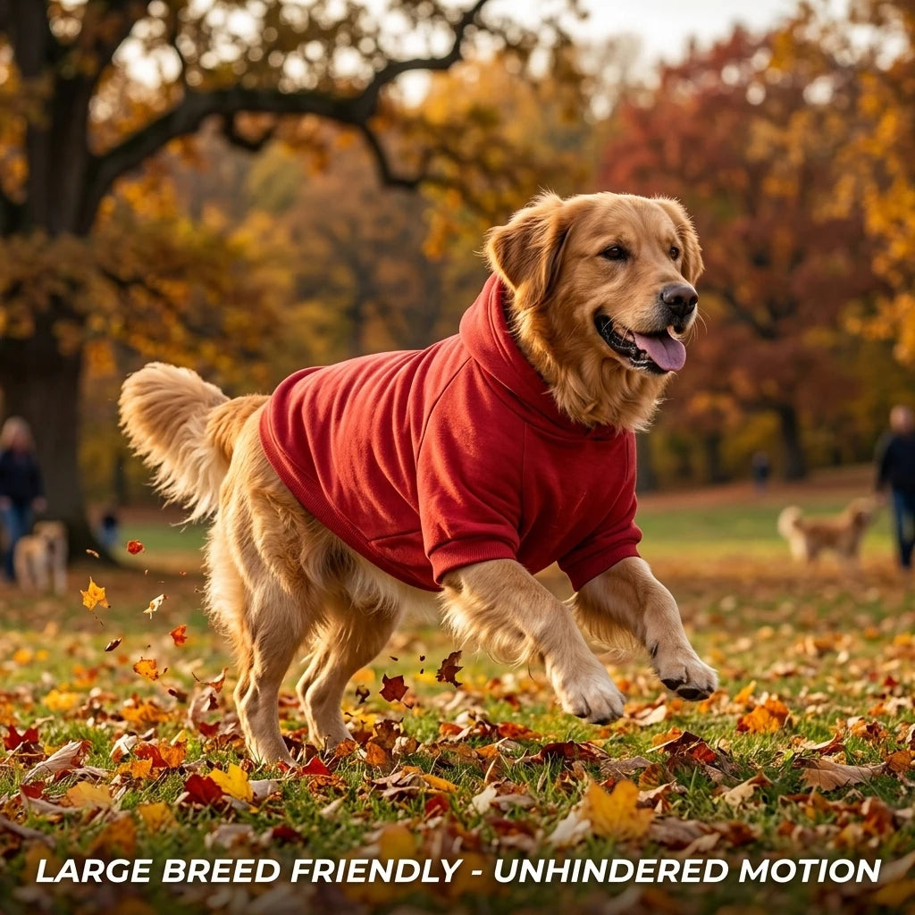 Pet Dog Hoodies Autumn and Winter Season for Large Dog Clothes Solid Color Print Pattern French Bulldog Labrador Jacket Clothing