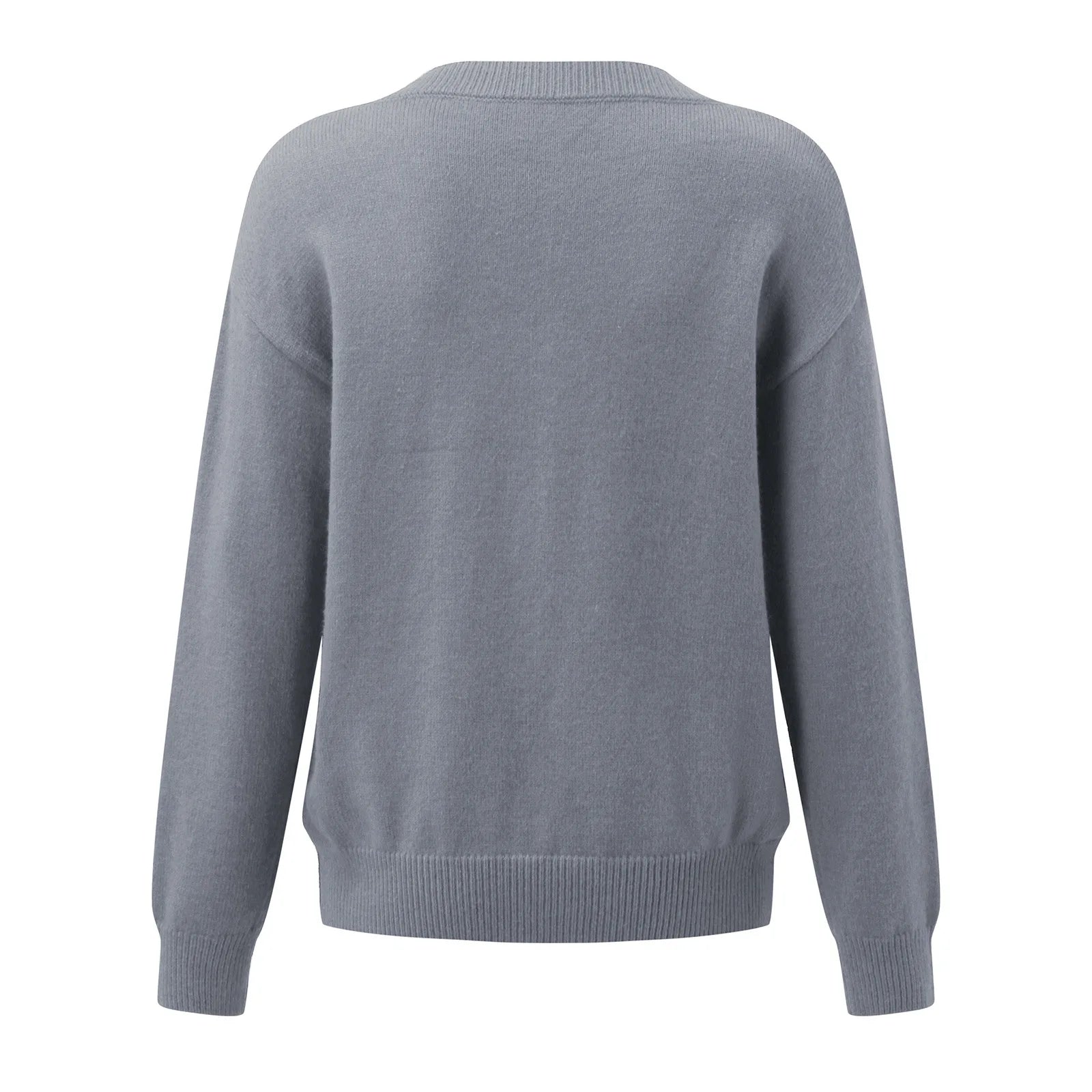 Sweater Women Pullover Knitting Top Jumper V Neck Solid Color Thick Knitwear 2025 Autumn Winter Knitted Tops Office Lady Casual