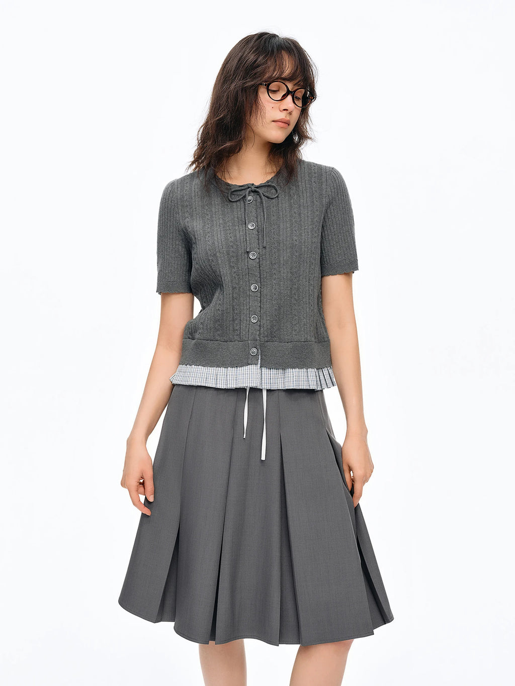 DUSHU 2026 4XL Summer New2 Women Long Sleeve Shirt Tops Female Long A-LINE Skirts V-Neck Short Sleeve Tops Dress Jackets