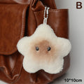 Capybara Plush Doll Star Squeak Toy Cartoon Star Keychain Pendant Soft Stuffed Doll Backpack Car Bag Key Ring Decor Kid Gift