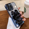 Exquisite Rabbit Makeup Mirror Bracket Shell for IPhone 15 14 13 12 PRO Mini Xs Max X Xr Se 2020 7 8 Plus Shockproof Phone Case