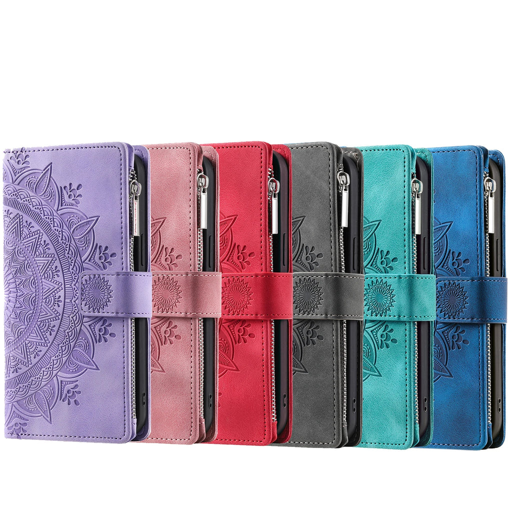 Embossing LLeather Wallet Case For Xiaomi Redmi Note 15 14 Pro + 13 12 11 Pro Plus 5G 12S 11S 10S 9S 10 9 Pro 4G EU Flip Cover