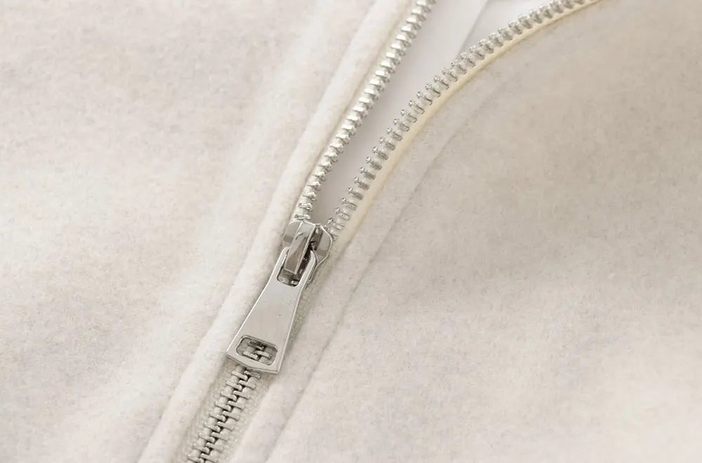 Oversized Soft Bomber Jacket for Women, Long Sleeve Coat, Front Zipper, Female Outerwear, Chic Tops, Fashion